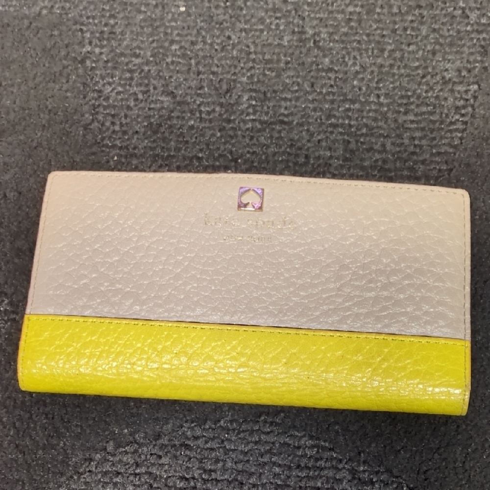 Kate Spade Cream and Yellow Wallet